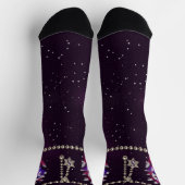 Chaussette Mardi Gras Violet Pendentif Perles Chaussettes (Haut)