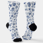 Chaussette Mariage à l'aquarelle moderne bleu de la côte de p (Angulaire)