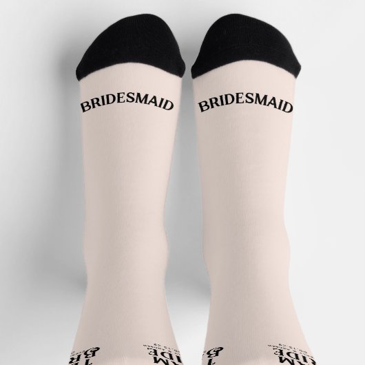 Chaussette Mariée et chambre avec Mariage Date Bridesmaid Cha (Haut)