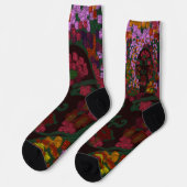 Chaussette Mariée Florale (Gauche)
