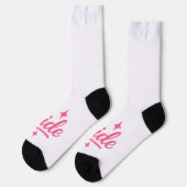 Chaussette Mariée Néon Rose (Gauche)