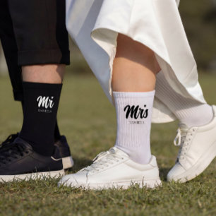 Chaussette Mariée personnalisée de mariage 