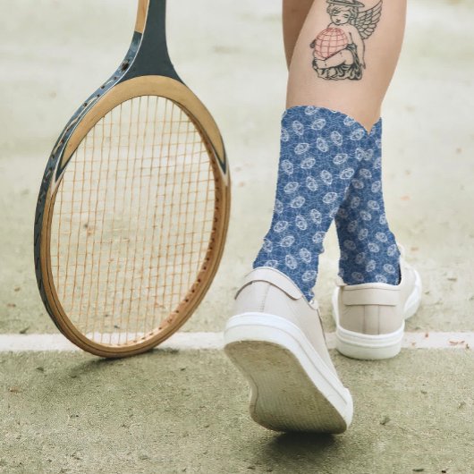 Chaussette Marine Blue Eye Éffrayant Motif Cool et drôle Dépl