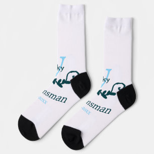 Chaussette marionnette bachelorée bleu vintage classique