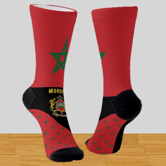 Chaussette Maroc, mode, drapeau marocain, patriotique