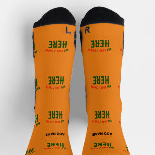 CHAUSSETTE MARQUE VÉRIFIÉE DE L'ORANGE SOMBRE MODERNE ET MODE