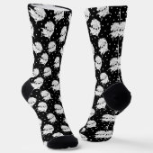 Chaussette Masques de carnaval vénitien noir et blanc à motif (Angulaire)