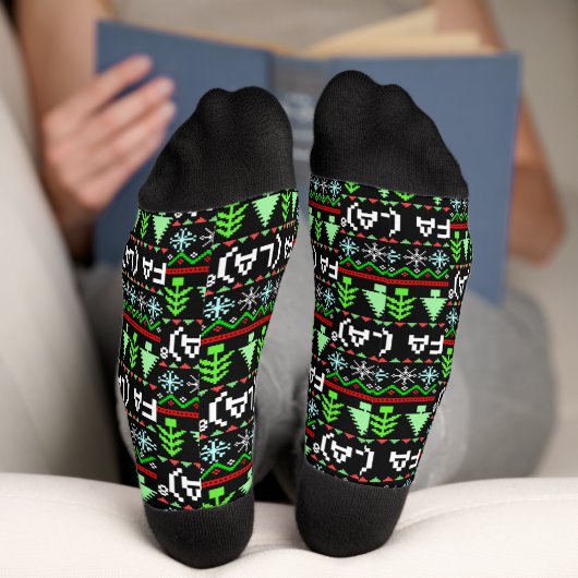 Chaussette Math Fa La - Christmas Carol Ugly Sweat Style (Fond)