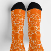 Chaussette Matrice florale Abstraite (orange) (Haut)