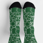 Chaussette Matrice florale abstraite (vert foncé) Beaux-arts (Haut)