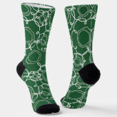 Chaussette Matrice florale abstraite (vert foncé) Beaux-arts (Angulaire)