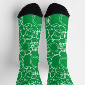 Chaussette Matrice florale Abstraite (verte) (Haut)