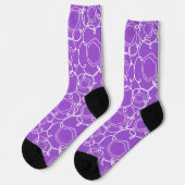 Chaussette Matrice florale abstraite (violet) Beaux-arts (Gauche)