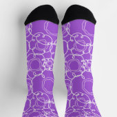 Chaussette Matrice florale abstraite (violet) Beaux-arts (Haut)