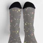Chaussette Matte Gold et Rose Gold Flakes gris foncé chaud (Haut)