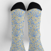 Chaussette Maze bleu et jaune (Haut)
