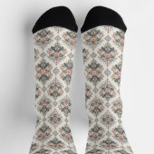 Chaussette Médaillons botaniques élégants intemporels (Haut)