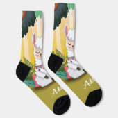 Chaussette Méditation de la llama dans la Forêt Magique (Droite)