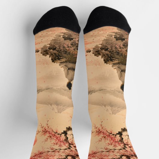Chaussette Méditation des fleurs de cerisier (Haut)