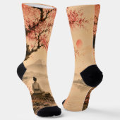 Chaussette Méditation des fleurs de cerisier (Angulaire)