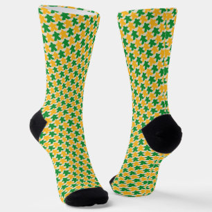 Chaussette Meeples in Love, Green & Yellow Chaussettes