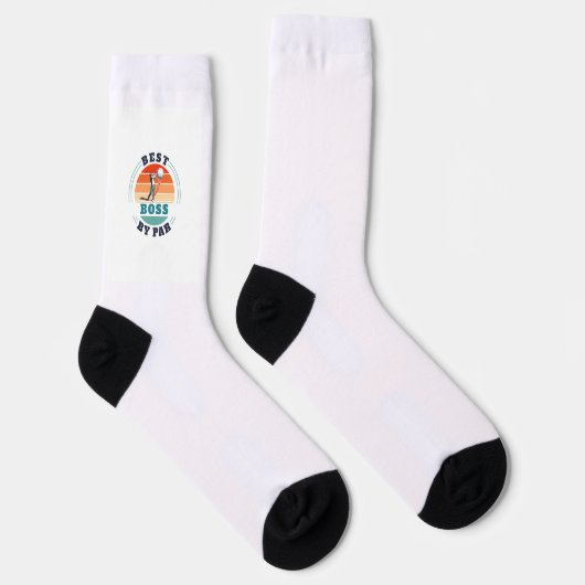 Chaussette Meilleur Boss Par Par Custom Retro Golf Lover (Droite)