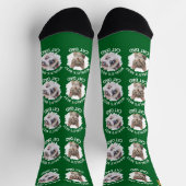 Chaussette Meilleur Chat Papa - Custom 3 Photos de Chat Vert (Haut)