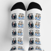 Chaussette Meilleur Chien Papa - Custom 3 Photos de Chien bla (Haut)