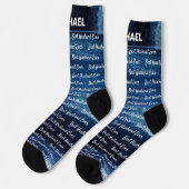 Chaussette Meilleur Mari jamais | Chaussettes Abstraites Blue (Gauche)