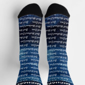 Chaussette Meilleur Mari jamais | Chaussettes Abstraites Blue (Haut)