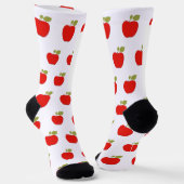 Chaussette Meilleur nom d'enseignant motif de pomme rouge per (Angulaire)