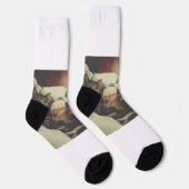 Chaussette Meilleure maman chat papa ajouter chat photo nom c (Droite)