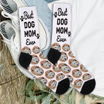 Chaussette Meilleure maman de chien jamais personnalisé Motif<br><div class="desc">Meilleure Maman De Chien Jamais ! Surprenez l'amoureux des chiens si c'est un anniversaire, jour des mères ou Noël avec ces super mignonnes photos d'animaux de compagnie partout sur les chaussettes d'impression. Ils seront les favoris de tous les amoureux de les chiens, et des mamans de chien. Customisez ces chaussettes...</div>