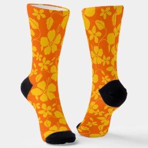 CHAUSSETTE MÉLANGE D'ORANGE HAWAÏENNE HULA (HIBISCUS)