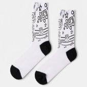 Chaussette Mélodie élégante : Chaussettes À Thème Musique (Gauche)