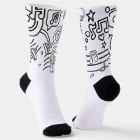 Mélodie élégante : Chaussettes À Thème Musique
