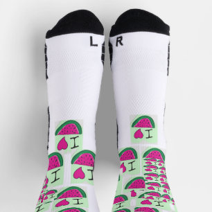 CHAUSSETTE MELON D'EAU EN CHAUSSURES D'ÉQUIPAGE 🧦 EN 🍏 VERT