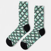 Chaussette Mermaid Aqua Scales Diamant d'argent perlé (Gauche)