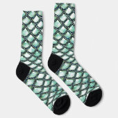 Chaussette Mermaid Aqua Scales Diamant d'argent perlé (Droite)