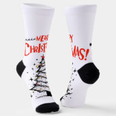 Chaussette merry chrismas in u (Angulaire)
