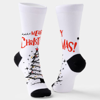 Chaussette merry chrismas in u