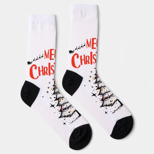 Chaussette merry chrismas in u (Droite)