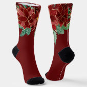 Chaussette Merry Christmas Poinsettia (Angulaire)