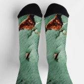 Chaussette Métal rouillé marron turquoise cool (Haut)