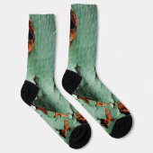 Chaussette Métal rouillé marron turquoise cool (Droite)