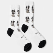 Chaussette Mete Best Dog Papa Empreinte de patte photo (Droite)