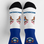 Chaussette Michigan Flag Patriotic, USA State Premium (Haut)