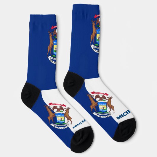 Chaussette Michigan Flag Patriotic, USA State Premium (Droite)