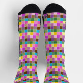 Chaussette Micros couleur violet Check Motif élégant (Haut)