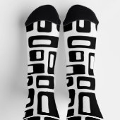 Chaussette Mid-Century Abstrait Black & White Motif (Haut)